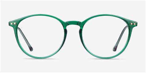 emerald green eyeglass frames.